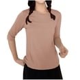 thumbnail image 1 of fatyb Chandails de Détente à Manches 3/4 pour Femmes Col Ras du Cou Amples et Confortables Blouses Chandail Décontracté de Tous les Jours T-Shirt de Pyjama, 1 of 3