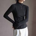 thumbnail image 3 of AherBiu Chandails à Manches Longues pour Femmes Couche de Base sous-Maillots Col Roulé Coupe Ajustée T-Shirts Blouse, 3 of 7