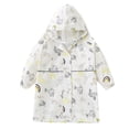 thumbnail image 4 of Penkiiy Toddler Rain Suit,Waterproof Kids Rainsuit,Unisex Baby Rain Coat Coverall 3-4 Years White, 4 of 7