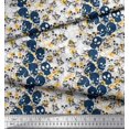 thumbnail image 3 of Soimoi Moss Georgette Fabric Skull Halloween Print Fabric by Yard 42 Inch Wide, 3 of 3