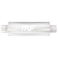 thumbnail image 1 of Magnaflow Performance Exhaust Muffler 10434 4 Inch Diameter Satin Stainless Steel Case; Single 2 Inch Center Inlet; Single 2 Inch Center Outlet; 22 Inch Body/28 Inch Overall Length, 1 of 4