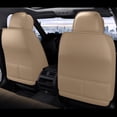 thumbnail image 3 of Maidao Car Seat Covers for Hyundai for Elantra 2000-2015 5 Seats Compatible Airbag Leather Waterproof Front Rear Cushion Protector Full Set with Pillows Beige, 3 of 6