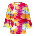 thumbnail image 3 of Birdeem Blouse Mode Femme Manches Trois-Quarts Col en V Imprimé de Pâques Ample, 3 of 5