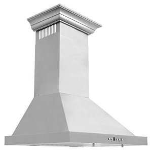 ZLINE 24 in. Hotte de montage mural convertible en acier inoxydable avec moulage par la Couronne (KBCRN-24)