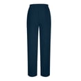 thumbnail image 4 of FAIWAD Mens Joggers Pants Summer Drawstring Straight Wide Leg Pants Loose Casual Elastic Waist Sweatpant, 4 of 5