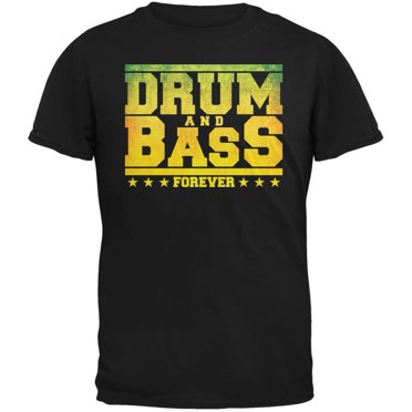 T-Shirt Adulte pour Toujours Noir avec Batterie et Basse