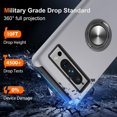 thumbnail image 2 of KOMI for Google Pixel 8 Pro Case, Slim Tough Rugged Shockproof Protective Pixel 8 Pro Phone Case with Metal Ring Kickstand for Google 8 Pro Case, Silver, 2 of 5