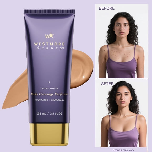 Westmore Beauty Perfecteur de Couvrance Corporelle – Maquillage Imperméable pour les Jambes et le Corps, Cache-Cernes pour Tatouages, Éclat Naturel, Formule Légère à Couvrance Totale 3,5 fl oz