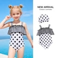 thumbnail image 2 of FhsagQ Girls Cross Back 1 Piece Swimsuit Bathing Suit Girls Piece Swimsuit Fashionable Cute Rash Guard for Kids Swimwear White Size 4-5 Years, 2 of 9
