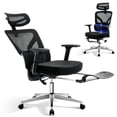 thumbnail image 2 of EDTara Mesh Ergonomic Office Chair, High-Back Swivel Design With Adjustable Lumbar Support, 3d Armrests and Reclining Back, 2 of 8