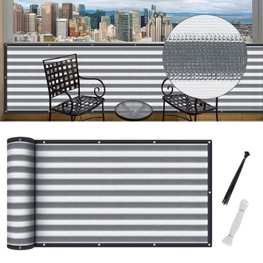 MesaSe Balcony Privacy Screen 95% Shading UV-Resistant Fence Screen Heat Resistant Outdoor Privacy Screen with Rope Protection
