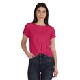 thumbnail image 1 of Inkmeso Summer Twist Front Knot Crop Top For Women With Short Sleeves Tee Shirts, 1 of 8
