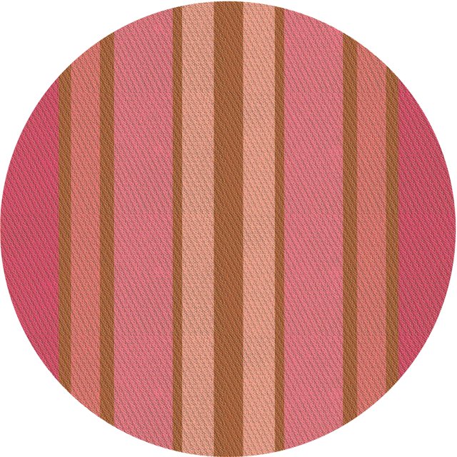 Ahgly Tapis Rond Lavable en Machine Intérieur Transitionnel Rouge Cramoisi, 5 Pieds Rond