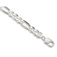 thumbnail image 2 of Chaîne Cheville Figaro en Argent Sterling 925 9mm, 2 of 5