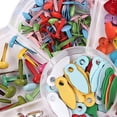 thumbnail image 4 of maskred Mini Brads en Métal pour Fabrication de Cartes, Fentes, Papier Lisse, Attache, Épingle, Rivet, 200 Pcs, 1 Ensemble, 4 of 5