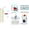 thumbnail image 4 of ISOP Rope Ladder Fire Escape Use | Emergency Exit Ladder 8/13/16/25/32 ft | Retractable Safety Rope Ladders with Carabiners – Lightweight & Compact | Multi Function | Reusable, 4 of 6