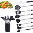 thumbnail image 1 of Silicone Kitchen Utensils Set, Black Kitchen Utensils 9 Piece, Non-Stick Heat Resistant Serving Utensils, 1 of 4