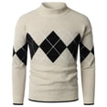 thumbnail image 2 of EGNMCR Chandails à Col Roulé pour Hommes, Col Montant, Chandail Mode à Manches Longues, Demi-Col Montant, Cadeaux pour Hommes, 2 of 8