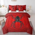 thumbnail image 1 of Halloween Spider Bed in a Bag Queen 7 Pieces,Black Spider Webs Halloween Decorations Comforter Set Reversible Vintage Gothic Spiderweb Design,Soft Breathable Bedding Sets with Comforter,Sheets, 1 of 5