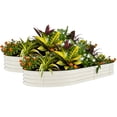 thumbnail image 4 of Raised Garden Bed – Galvanized Outdoor Large Planter Box – Rust-Resistant, Heavy Duty – Open Bottom, Easy Assembly – Flowers & Vegetables – Beige, Anti-Cut Strips – 300x120x45cm, 4 of 7