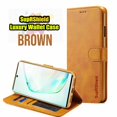thumbnail image 1 of Samsung Galaxy S22 Brown Genuine SupRShield Wallet Leather Flip Stand Magnetic Case Cover, 1 of 2