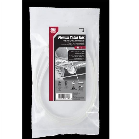 Gardner Bender 7296353 36 in. Heavy Duty Natural Tie Cable - 180 lbs