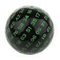thumbnail image 3 of Milaget 100 Sides Polyhedral Dice Toys Multi Sided Acrylic Dices for Table Board Game Green-1, 3 of 8