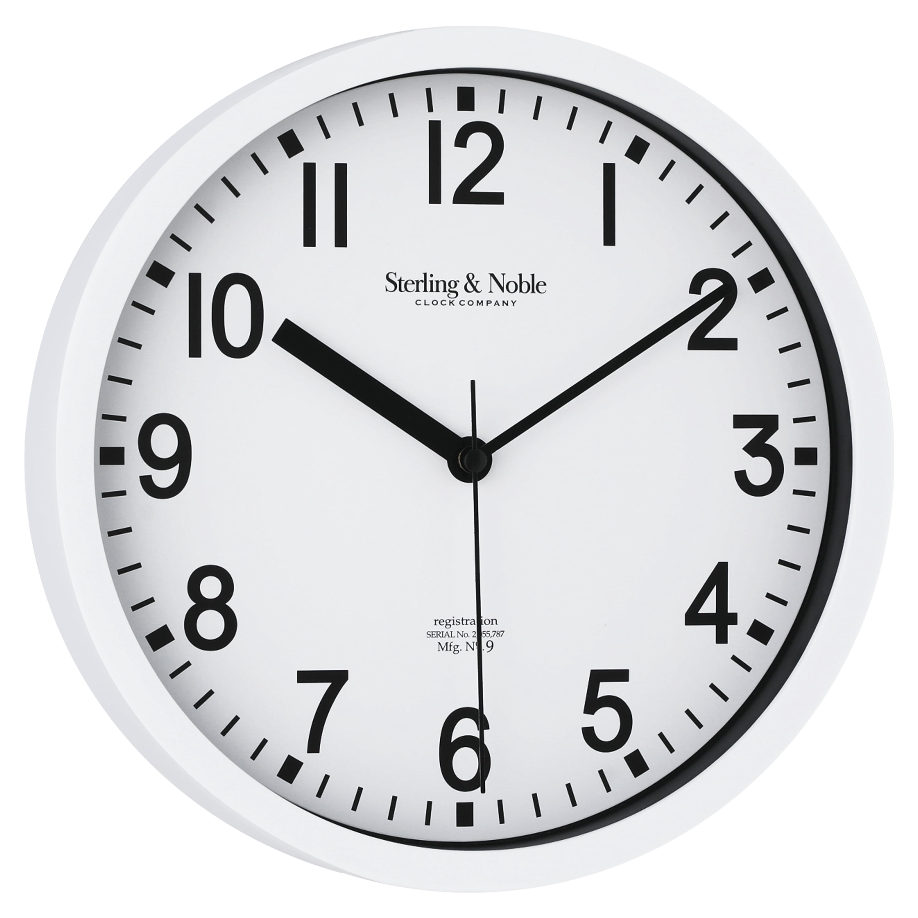 Horloge murale analogique ronde noire de base de 8,8 pouces pour l'intérieur HOMETRENDS