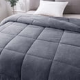 thumbnail image 3 of Reversible Plush Sherpa Comforter, 3 of 23