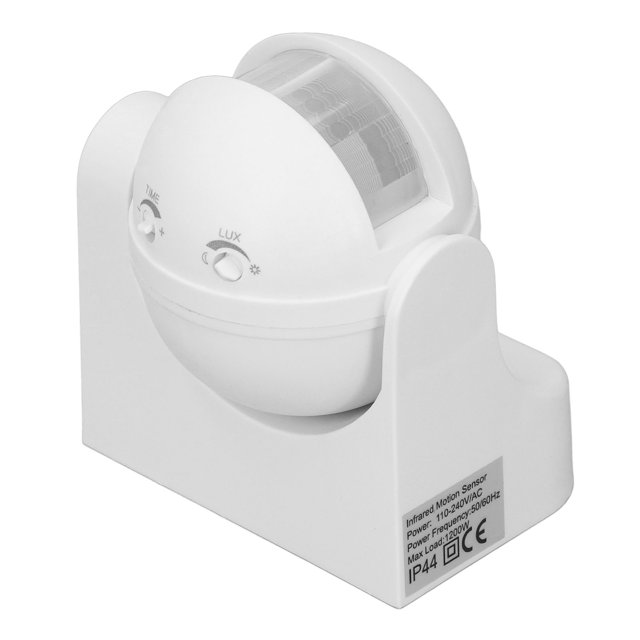 Infrared Motion Sensor, Energy Saving ABS Motion Sensor Detector Switch For Toilet For School White