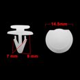 thumbnail image 2 of Unique Bargains 30pcs 7mm Hole Dia Bumper Fender Plastic Rivets Clips White for Car, 2 of 2