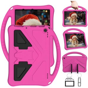 HD 10 Case pour les enfants garçon fille, HD 10 tablette 11th Gen 2021 lampe EVA Mousse Shockproof pour enfants avec support de stylo porte-mines pour le feu HD 10 Comprimé Rose