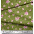 thumbnail image 2 of Soimoi Poly Georgette Tissu Triangle, Feuilles & Rose Imprimé Floral Tissu 1 Yard 52 Pouces de Large, 2 of 3