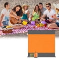 thumbnail image 2 of Z-423 Orange Très Grand Tapis de Plage Imperméable Extérieur Pique-Nique Camping Couverture Résistante au Sable Portable Pliable, 2 of 5