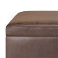 thumbnail image 4 of Simpli Home Owen 36 Pouces Pouf de Rangement en Similicuir Aéré Brun Châtaigne, 4 of 7