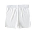 thumbnail image 1 of Kids Girls Dance Shorts Solid Color Breathable Bike Shorts White 4-5 Years, 1 of 4