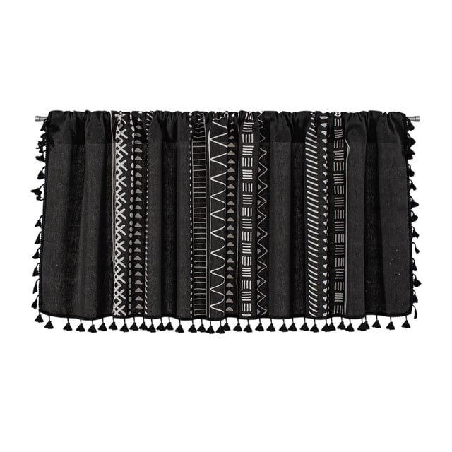 Valances for Windows Kitchen Curtains - Window Blackout Short Pole Pocket Curtain Panel, Suitable for Small Windows, Bathrooms, Basements Window Curtain Panels