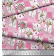thumbnail image 2 of Soimoi Polyester Crepe Fabric Leaves & Flower Floral Fabric Prints by Yard 52 Inch Wide, 2 of 3