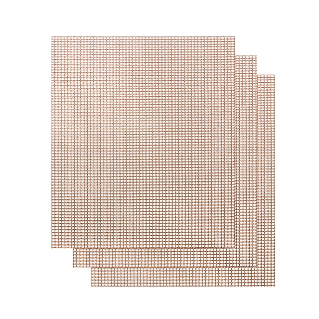 Agiferg Tapis de Cuisson en silicone Résistant à la Chaleur Tapis de Grillade gr-id Creux Maille BBQ