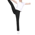 thumbnail image 2 of Kmbangi Women's Pants Solid Color High Waist Flared Trousers with Pockets, 2 of 4