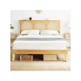 thumbnail image 3 of Bingirl Full-Size Bed Frame by Rattan Queen: Featuring LED Light, Storage Headboard, No Box Spring Needed, Easy Assembly, Noise-Free, Ideal for Home Decor, 3 of 10