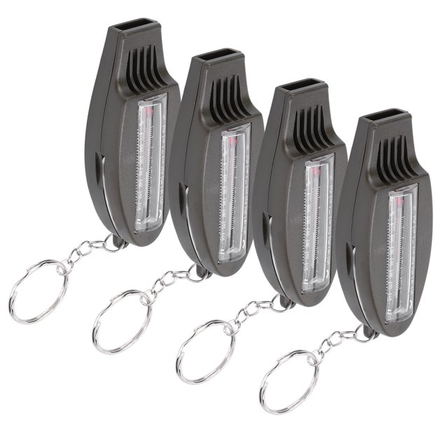 Whistle, 4Pcs 4 In 1 Multifunction Drop- Survival Whistle, Military Green ABS Plastic for Hiking Boating