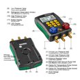thumbnail image 3 of Digital Pressure Gauge Refrigeration Digital Vacuum Pressure Manifold Tester Meter HVAC Temperature Tester For Car Repair ,Easy to Use, 3 of 7