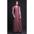 thumbnail image 3 of Bimba Robe Longue Décontractée à Imprimé Floral pour Femme, Col en V, Sans Manches, Fente avant, Style Bohème - Xxx-Grand, 3 of 5