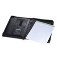 thumbnail image 4 of Multifunctional Professional Business Portfolio Padfolio Folder Document Case Organizer A4 PU Leather Zippered Closure with Calculator Card Holder Memo Note Writing Pad, 4 of 7