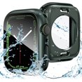 thumbnail image 1 of XiHAMA 2 in 1 Waterproof Case Compatible with Apple Watch Screen Protector 44mm SE 2nd Gen Series 6 5 4, 360 Protective Glass Face Cover Hard PC Bumper + Back Frame for Watch Accessories, 1 of 8