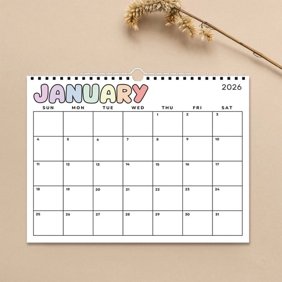 Chmadoxn Office & Stationery English Wall Calendar Letter Coil Wall Calendar the Calendar