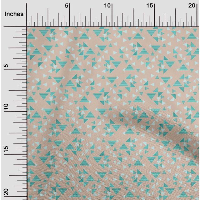 oneOone Cotton Silk Fabric Triangle Geometric Print Fabric By Yard 42 Inch Wide
