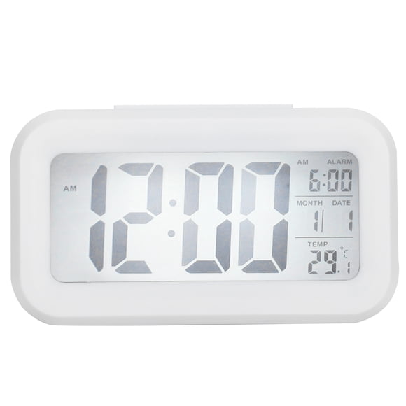 Electronic Clock, LCD Alarm Clock, Clear And Elegant Durable For Blue,Black,White,Pink