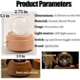 thumbnail image 2 of QIANLING 3D Crystal Ball Music Box with LED Projection Light and Rotating Wooden Base (St. Jude), 2 of 7